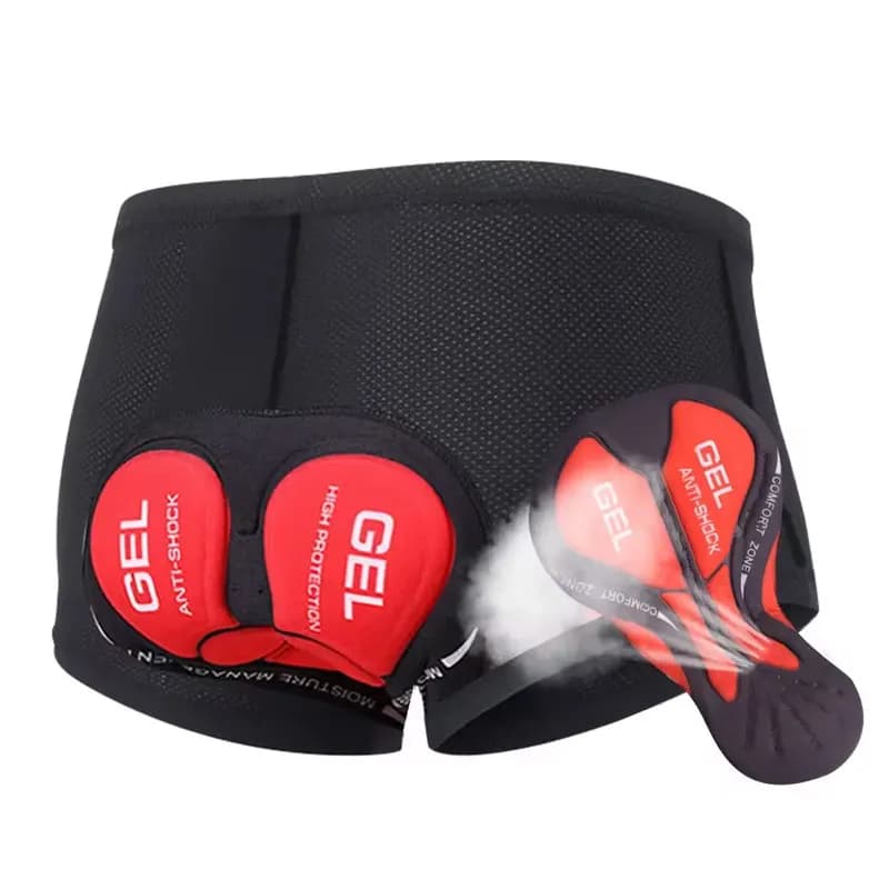 Underwear Cycling Shorts Breathable Non-slip Shorts with Gel Padding 5D Anti-shock Bike Shorts MTB Road Bike Shorts