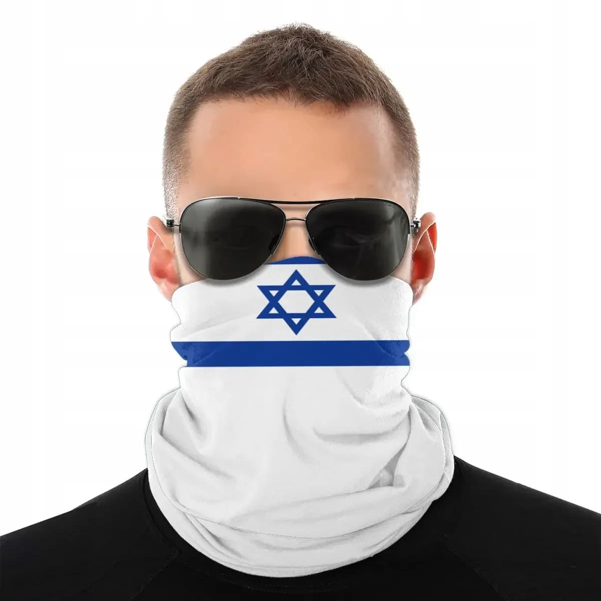New Israel Flag Scarves Neck Face Mask Unisex Halloween Neck Warmer Seamless Bandana Versatility Headband Outdoor Hiking