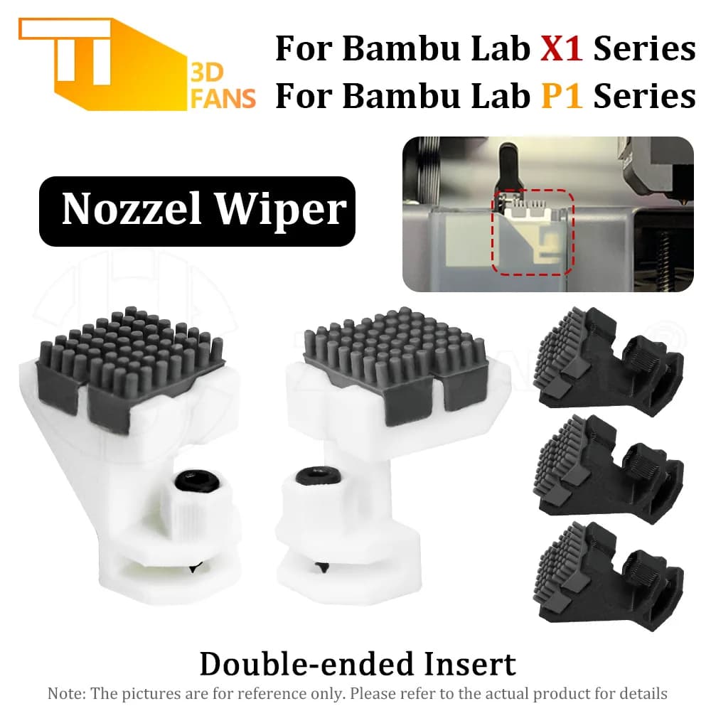 Spazzola per ugelli ABS For Bambu Lab Serie P1/X1, ricambio per la pulizia della testina di stampa per stampanti 3D P1, P1S, P1P, X1, X1C