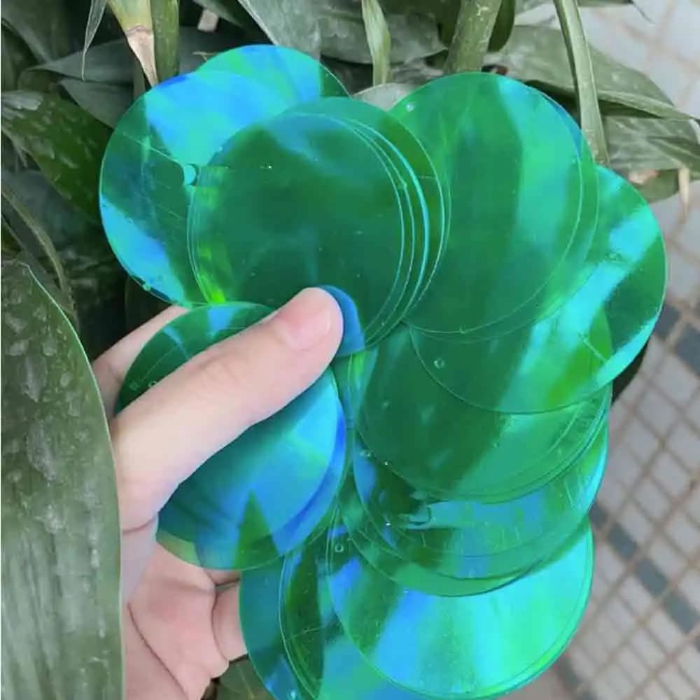 Wedding Party Decoration Clothing Sewing Handmade Sequin Wall material Transparent Colorful Round 2cm 4cm 5cm 77mm Sequins 500g