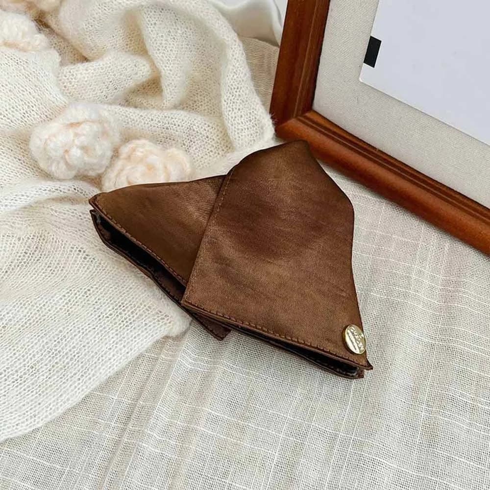 Elegant Satin Triangle Hair Clips, Plastic and Fabric Multilayer Hair Clips, Korean Style, Women's Hair Accessories, Slipper