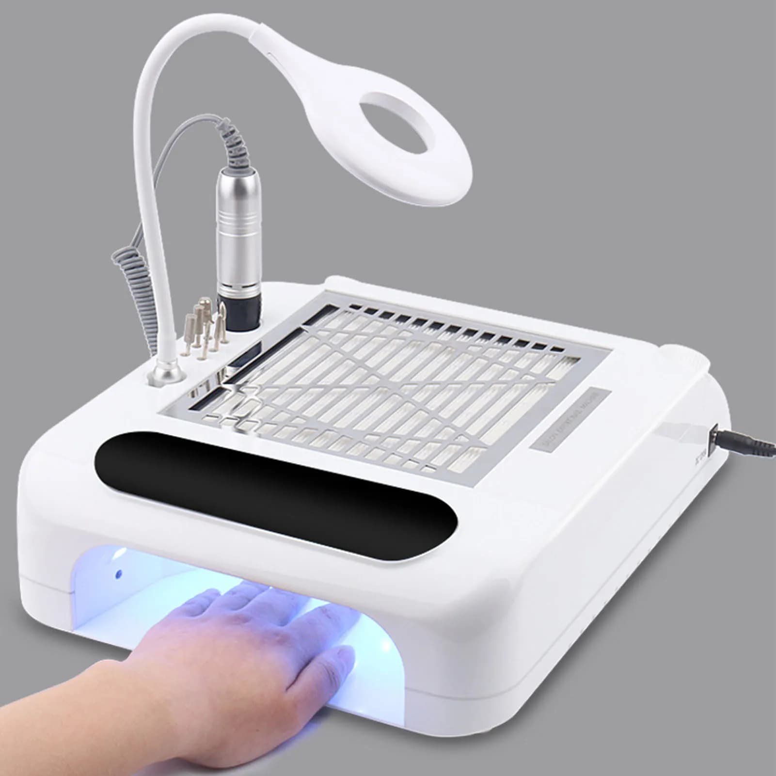 Lucidatrice per trapano per unghie 108W 6 in 1 con lampada Aspirapolvere per unghie Macchina per nail art