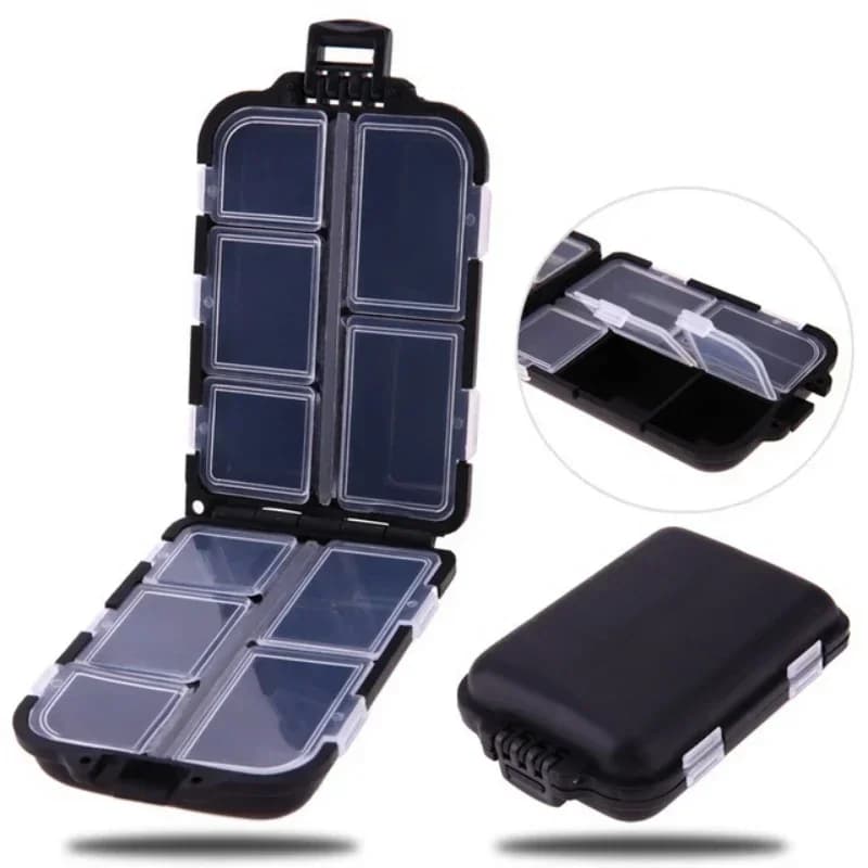 10 Grid Waterproof Fishing Tackle Box Storage Box Fish Hook Lure scatole per esche finte per prodotti da pesca alla carpa accessori per la pesca strumento