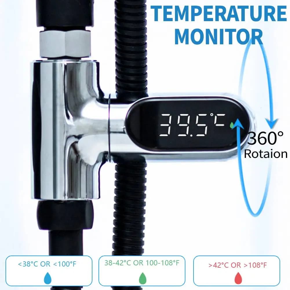 Children's water temperature monitor, 360 degree rotation, electronic water thermometer, water temperature meter