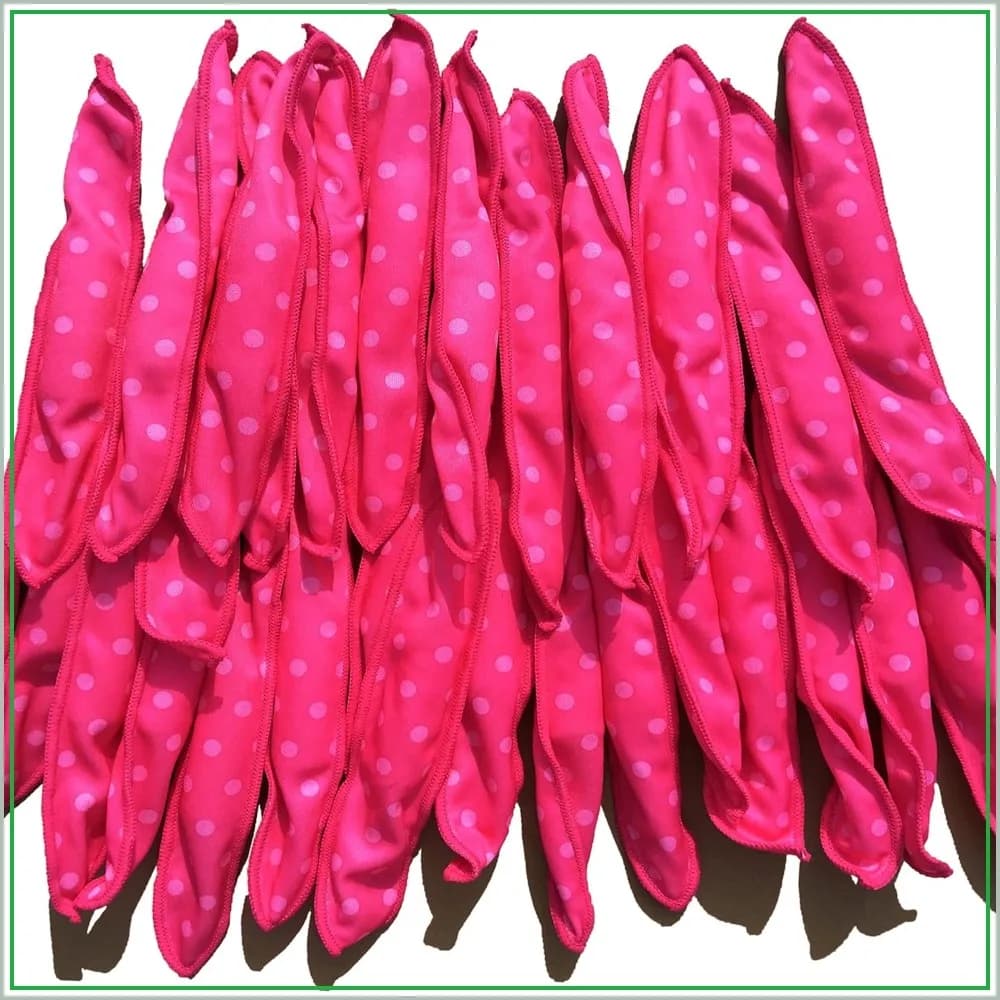 30 pieces of heat-free foam rollers for long hair, soft satin curls for heatless curls at night, pink