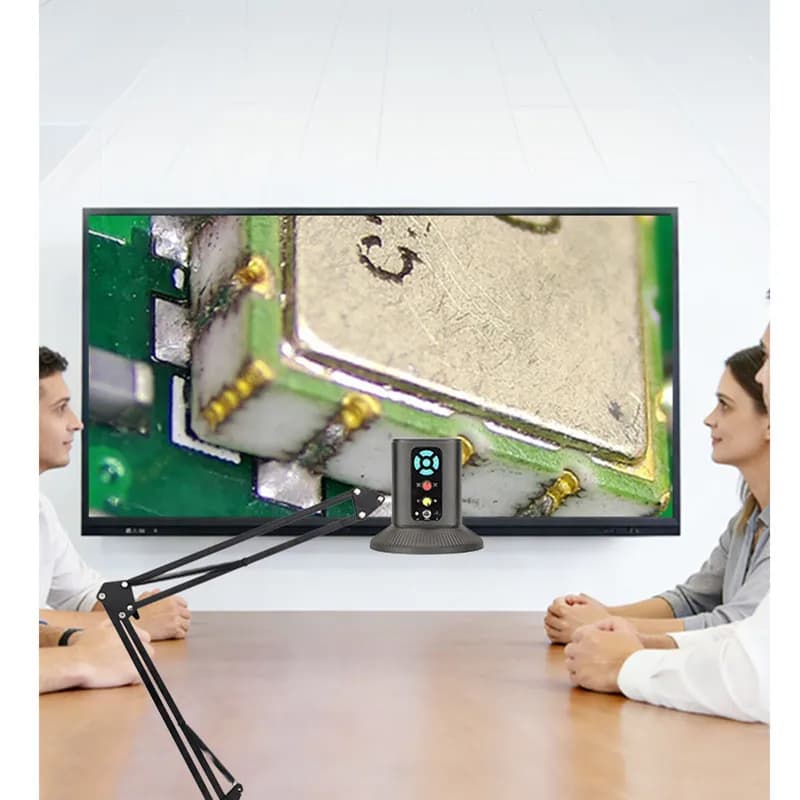 SUNSHINE MS10E-05 4K HD Digital Microscope, 60 LED High CRI Light,With Universal Cantilever Stand, For Phone Motherboard Repair
