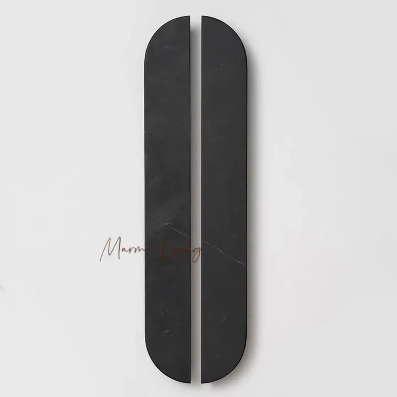 100% Real Stone Handle Black Marble Cabinet Door Handle Modern Light Luxury Wardrobe Decorative Drawer Pull Marble Entrance Pull