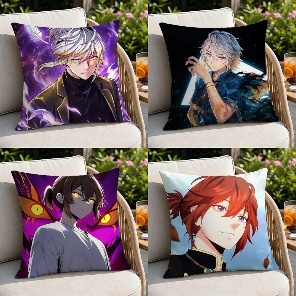 Manhwa The Beginning After The End Cushion Cover Soft Square Throw Pillow Covers Set for Sofa Bedroom Car Home Decoration