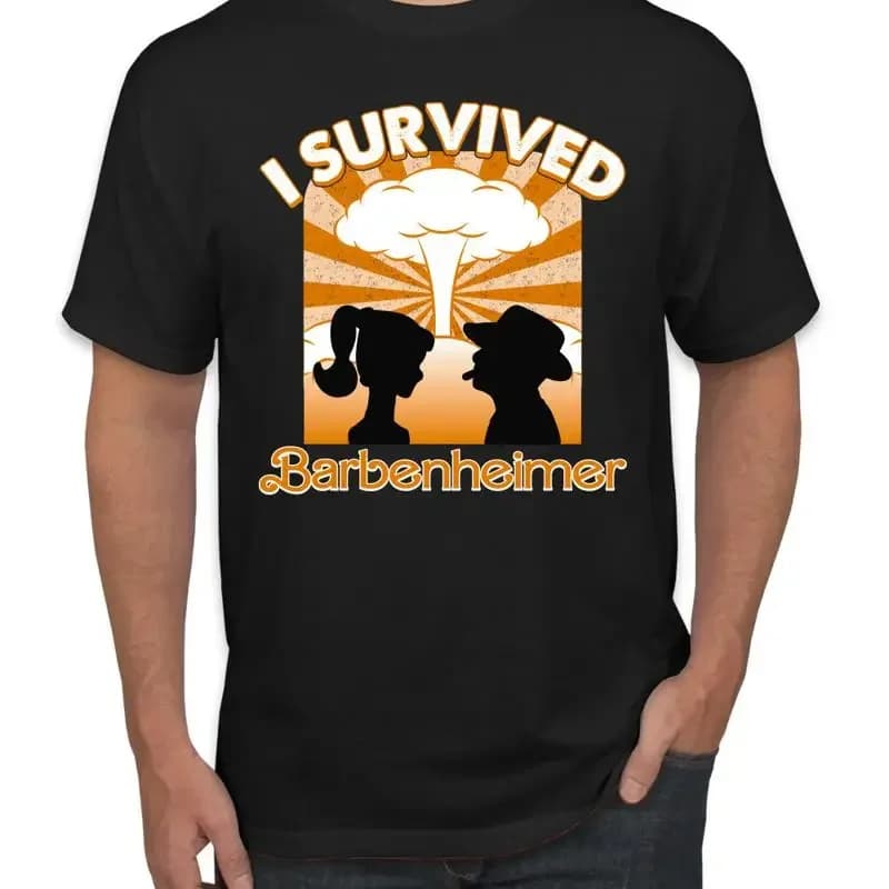 Maglietta da uomo Orange Barbenheimer I Survived Pop Culture