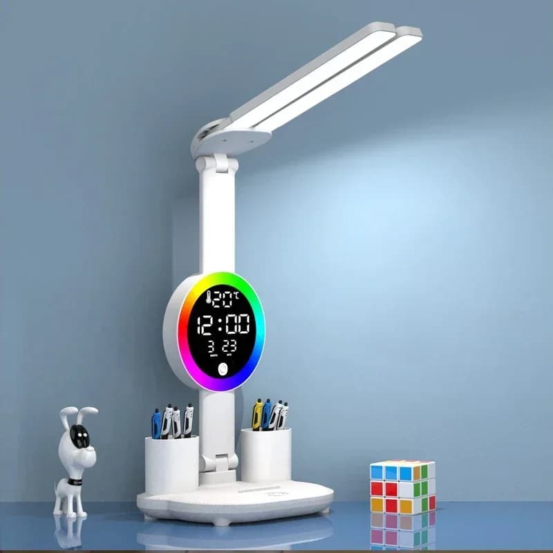 Rechargeable LED Table Lamp for Study Desk Lamp Reading Light LED Night Light with Fan LED Watch Desk Reading Lamp
