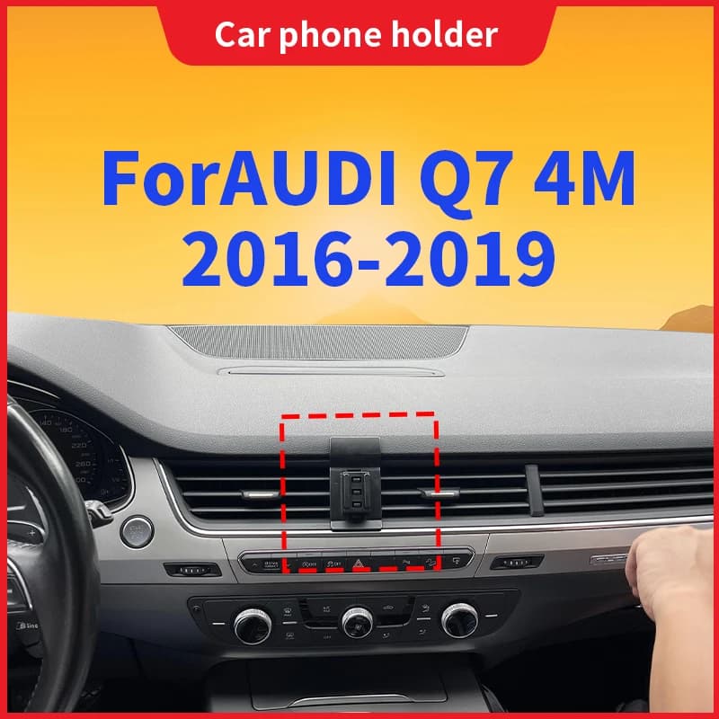 Base a scatto per supporti per telefoni da auto, adatta per modelli Audi Q7 4M 2016-2019, compatibile con vari stili di supporti per telefoni