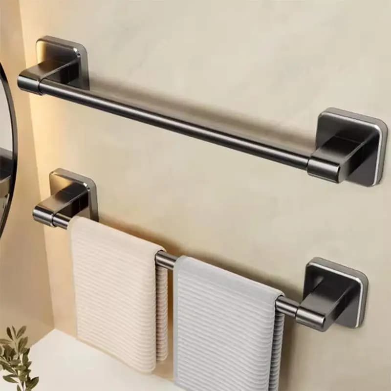 Porta asciugamani autoadesivo senza foro di perforazione Porta asciugamani appendiabiti per mensola Porta asciugamani da bagno Porta asciugamani da cucina