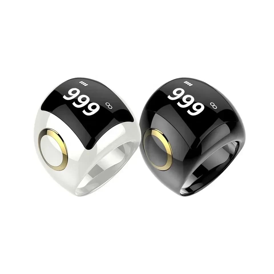 Smart Ceramica Musulmano Islamico Elettronico Zikir Contatore Digitale Azan Sveglia Tasbeeh Tasbih Zikr Anello RicaricabilePray Ring