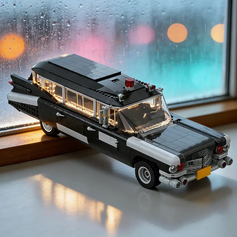 2357 Pezzi MOC ECTO Primer Ghostbusters, Blocchi da Costruzione, Giocattoli Educativi Creativi, Idea Regalo di Natale