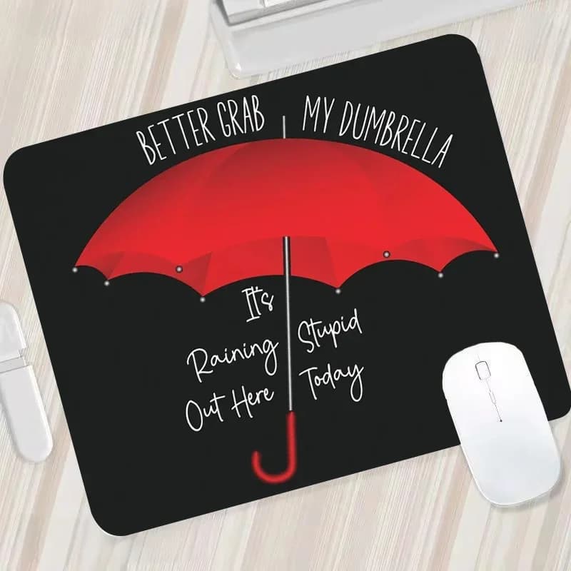 Ombrello rosso art mousepad tappetino per Mouse in gomma antiscivolo a prova di sporco 22*18cm tappetino per Mouse materiale scolastico accessori per ufficio Set da scrivania