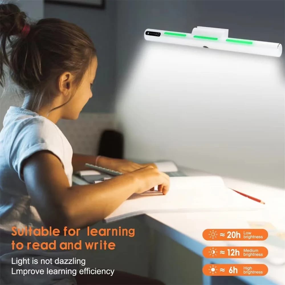 Lampada da tavolo ricaricabile lampada da tavolo da lettura magnetica a sospensione lampada dimmerabile con telecomando a LED luce notturna per camera da letto alimentata a batteria