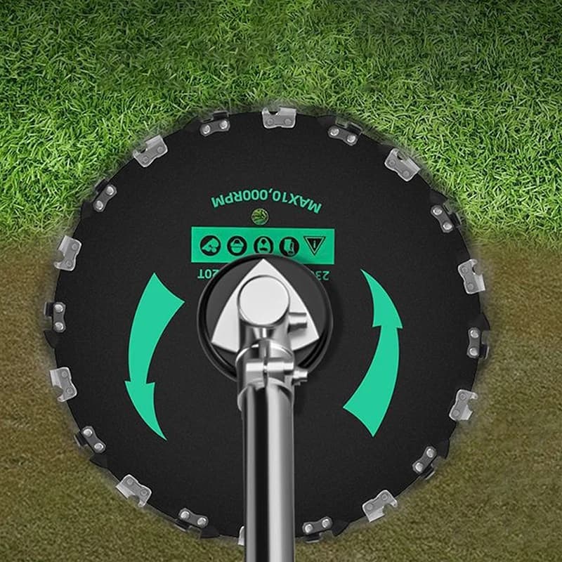 Trimmer chain saw blade - To cut trees, cut ropes, subpazzole and more - 20 tooth brush blades 9"-