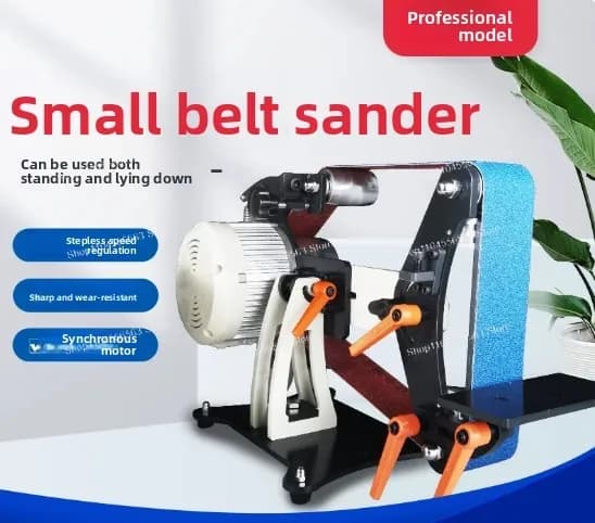 Electric Belt Sander 915x50mm 750W AC 220V Brushless Servo Motor for Vertical/Horizontal Grinding Polishing Sharpening