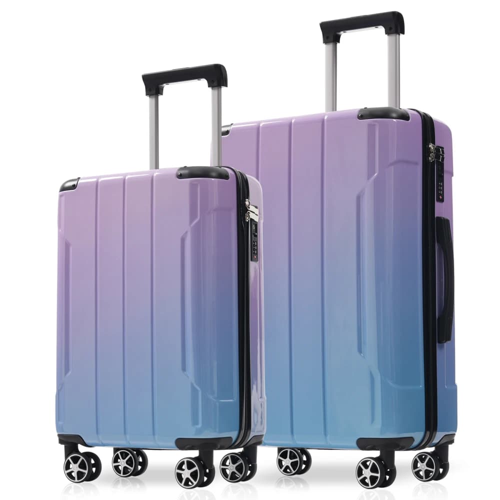 Set di Valigie 3 Pezzi con Ruote Girevoli, Serratura TSA Integrata, Borsa Pieghevole per Viaggi Uomo e Donna, 20/24 Pollici