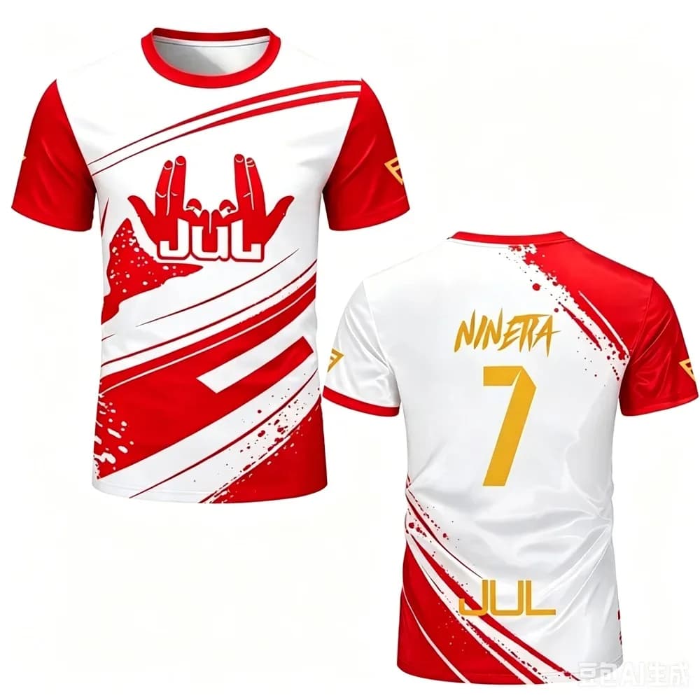 Maglia da Calcio Sportiva Estiva Stampata in 3D per Bambini e Genitori, Comoda e Larga, Ideale per l'Uso Quotidiano - 90 Minuti