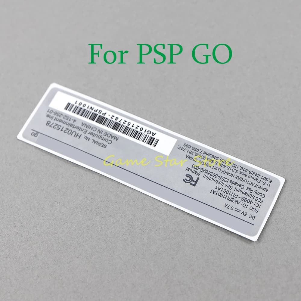 Etichetta adesiva per cover posteriore da 20 pezzi per console di gioco PSP GO