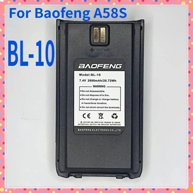 Per Baofeng A58S Walkie Talkie Batteria Li-Ion Aggiornato BFUVF10 Batteria Radio BL-10 Tri-band 10KM Lungo Raggio Potente Radio Bidirezionale