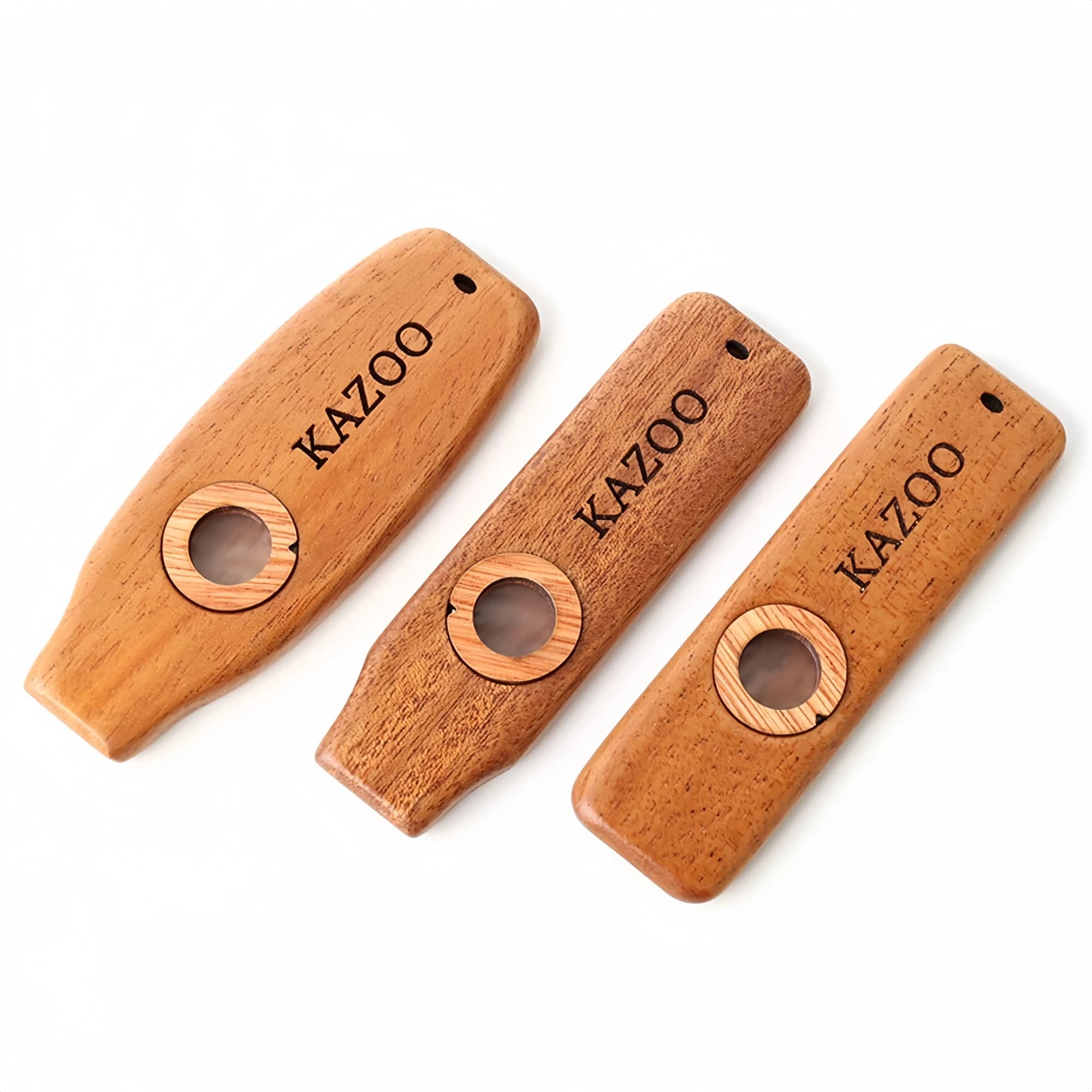 Miwayer Wooden Kazoo Lightweight Portable Woodwind Instrument for Guitar Ukulele Accompaniment Easy Learn Kids Beginners