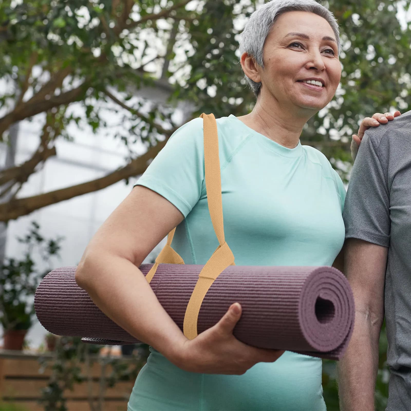 Set di 4 Cinghie per Tappetino Yoga in Poliestere e Cotone Premium, Antiscivolo, Regolabili, Adatte a Tutte le Dimensioni, Banda per Trasporto Tappetino Yoga, per Esercizi e Allenamento