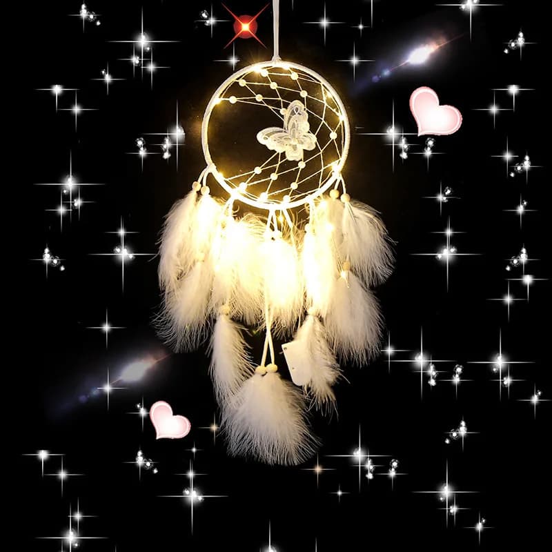 Spiritual Butterfly Dream Catcher Room Girl Nordic Decoration Home Nordic Style Kids Wind Chimes Dreamcatcher Without LED