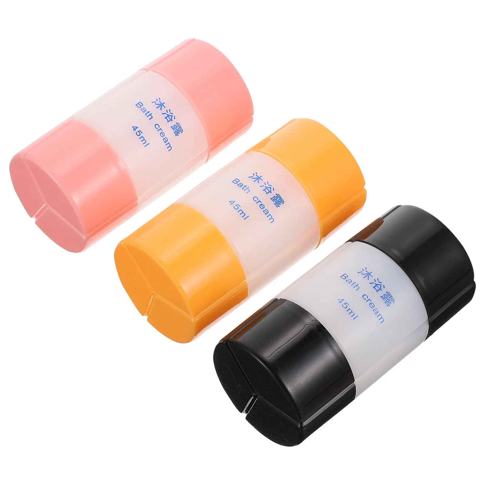 3-piece travel set, lightweight and leakproof, comprimible bottles for cosmetics, lotions, solar protection, portable toiletries, rechargeable