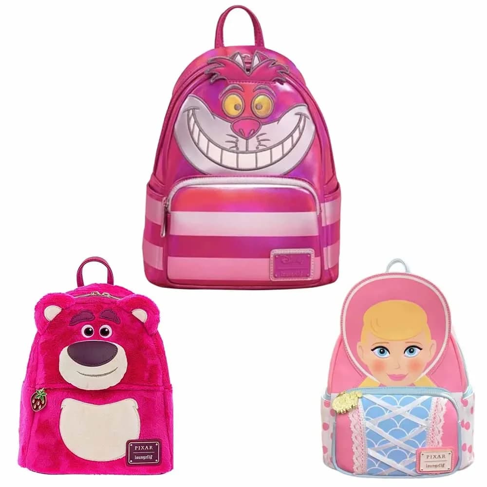 Edizione Zaino Cheshire Cat Alice Im Wunderland Princess Borsa da donna in pelle PU di marca rosa