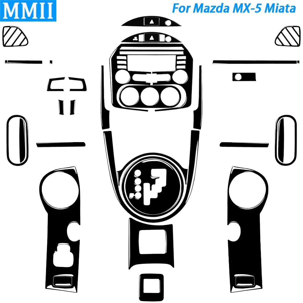 Per Mazda MX-5 Miata MX5 NC 09-15 Roadster Piano Black Gear Shift Window Lift CD coprivolante Car Interior Sticker