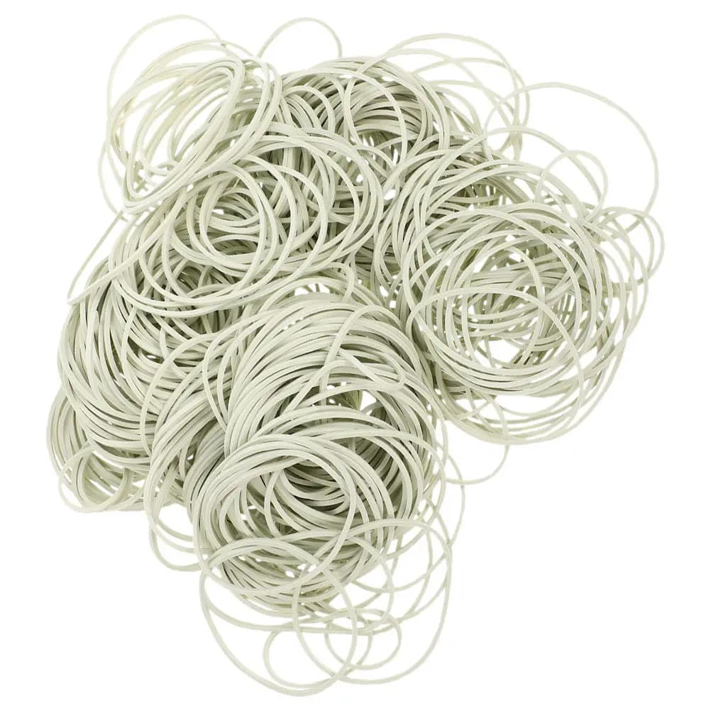 Confezione da 1 Elastici Bianchi per Ufficio 500G, Fascette Elastiche Riutilizzabili ad Alta Elasticità per Raccoglitori e Documenti