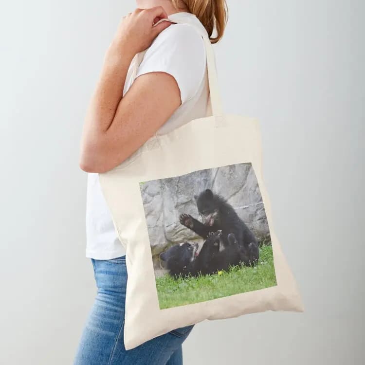 Borsa tote con orsetti andini del Zoo Nazionale, borse di grandi dimensioni, borse riutilizzabili, borse da donna, borsa per la spesa da donna