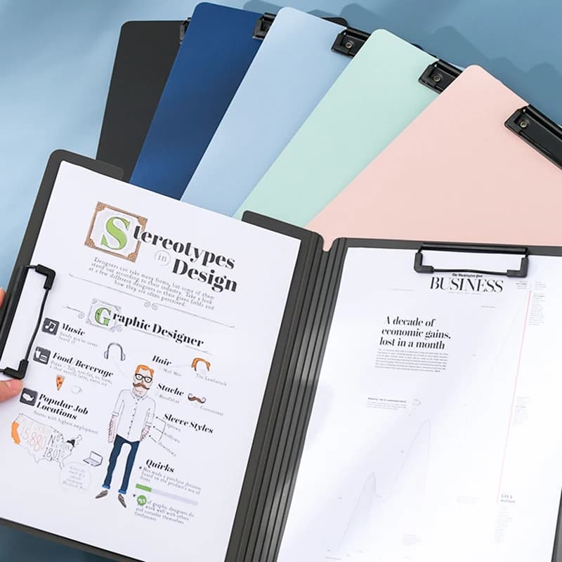 Cartelle di file A4, organizer per documenti, copertina per appunti, cartella di carta per affari e scuole, articoli di cancelleria e per ufficio