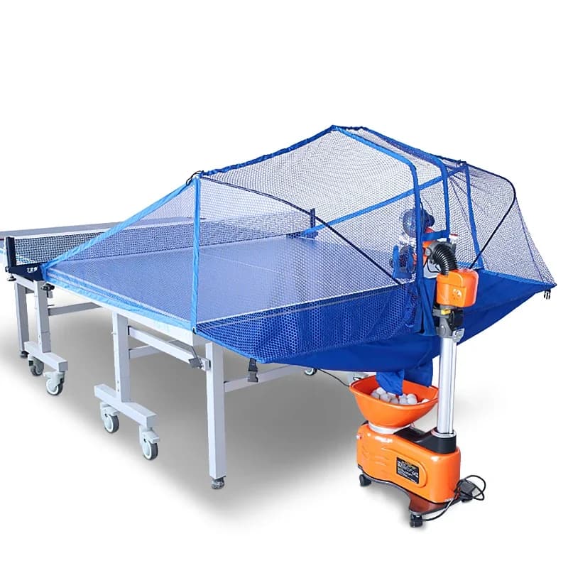 Double Fish E6 Macchina per palline da ping pong Macchina automatica per palline per la casa Formazione Riciclaggio automatico Robot da ping pong