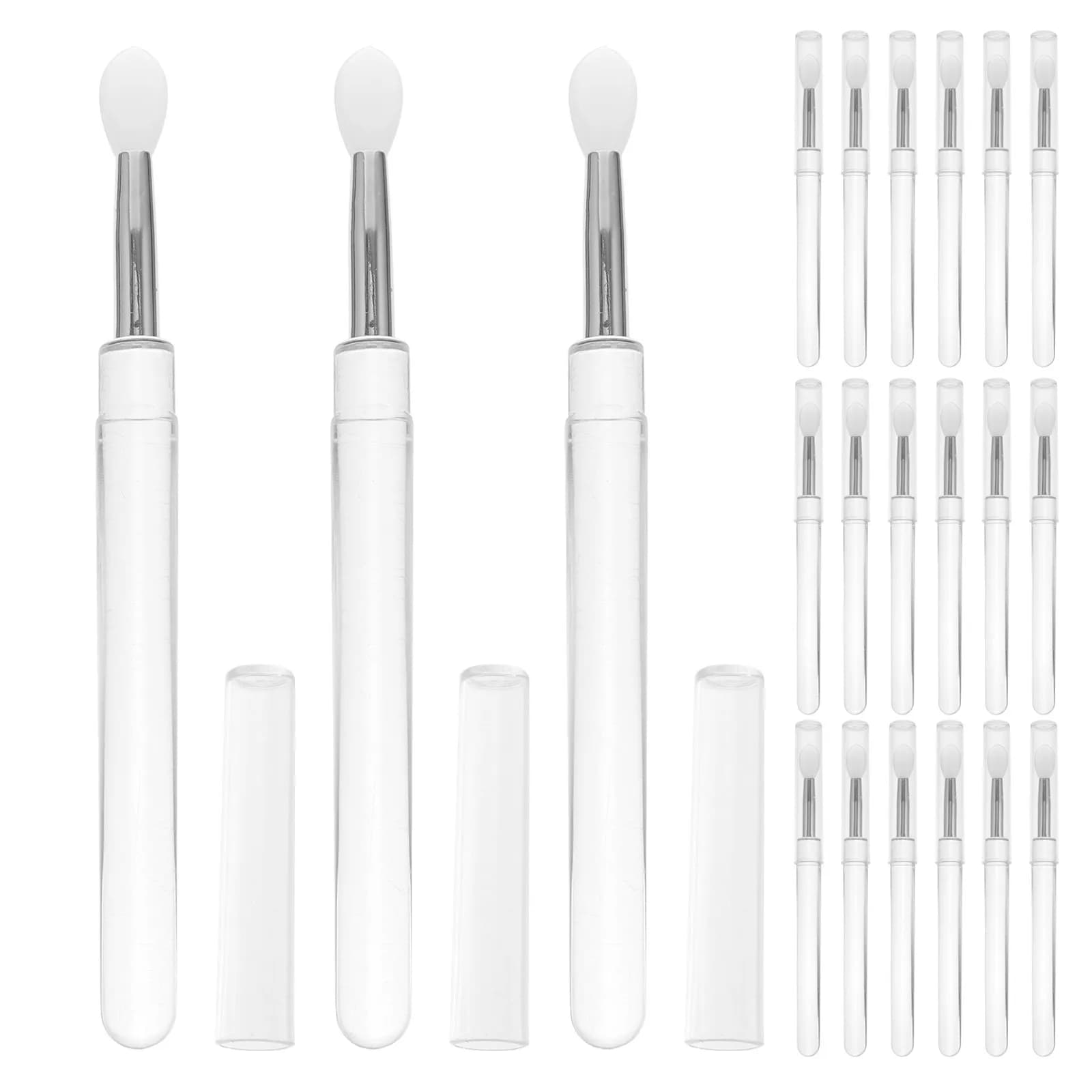 30 pennelli in silicone per trucco, strumenti di bellezza multiuso, igienici e facili da pulire, per sfumare ombretto, correttore, rossetto e crema