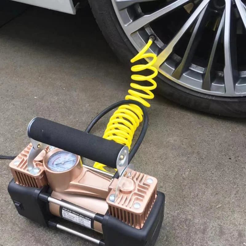 1 pezzo universale tubo di prolunga della pompa flessibile riavvolgimento pneumatico compressore d'aria tubo di gonfiaggio connettore strumento automatico di ricambio
