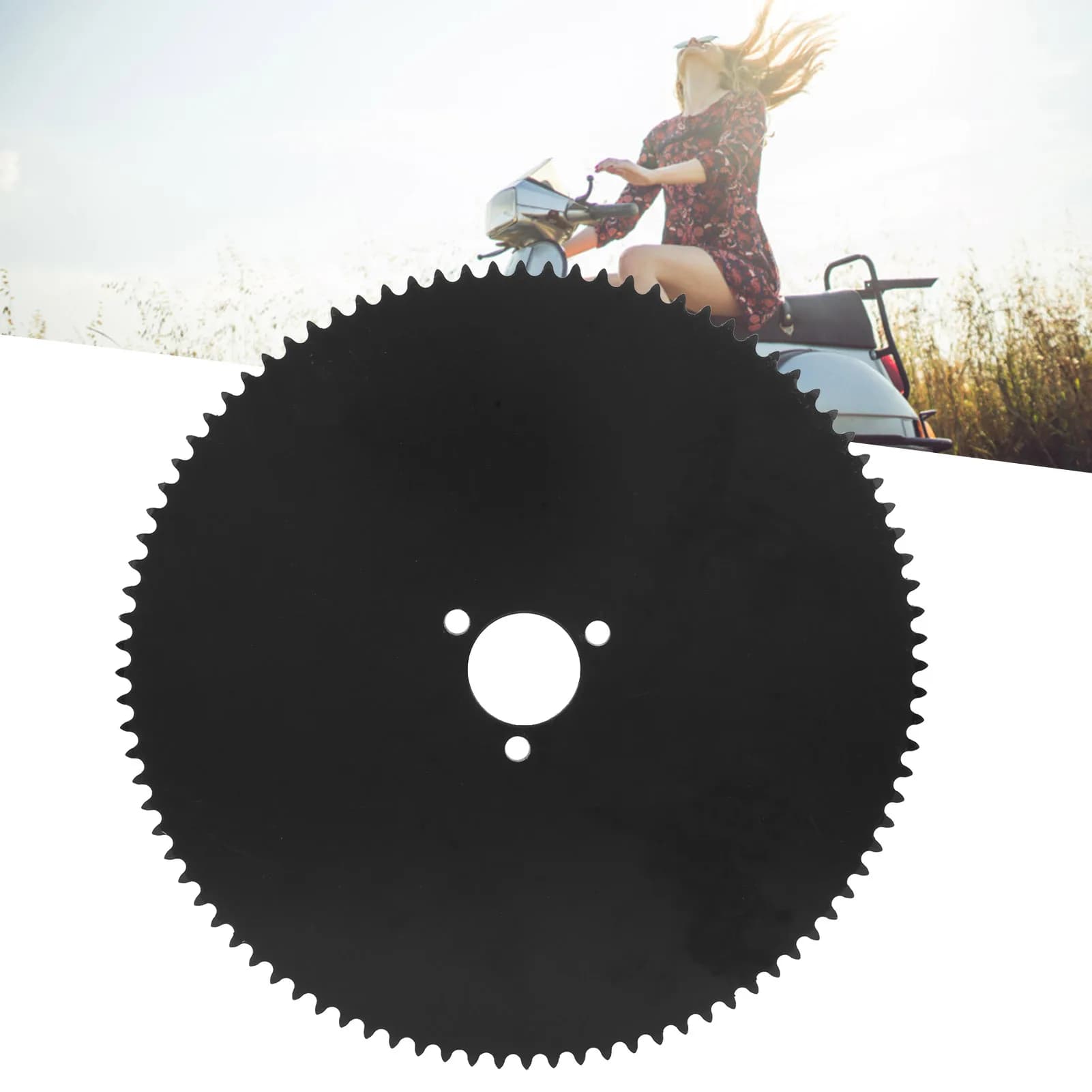 Chain Sprocket Steel Sprocket 25H 92T Small Teeth Rear Chain Sprocket 1in Inner Diameter Replacement Part for Electric Scooter