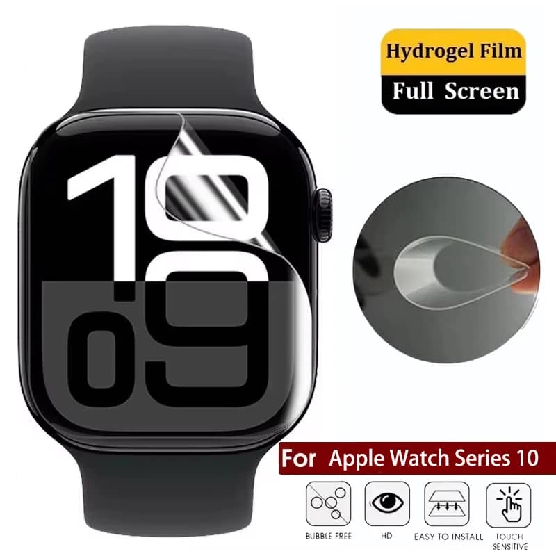 Soft Clear Film For Apple Watch Series 10 46mm 42mm Hydrogel HD Full Screen Protector For iWatch 10 42mm 46mm Smart Watch Film