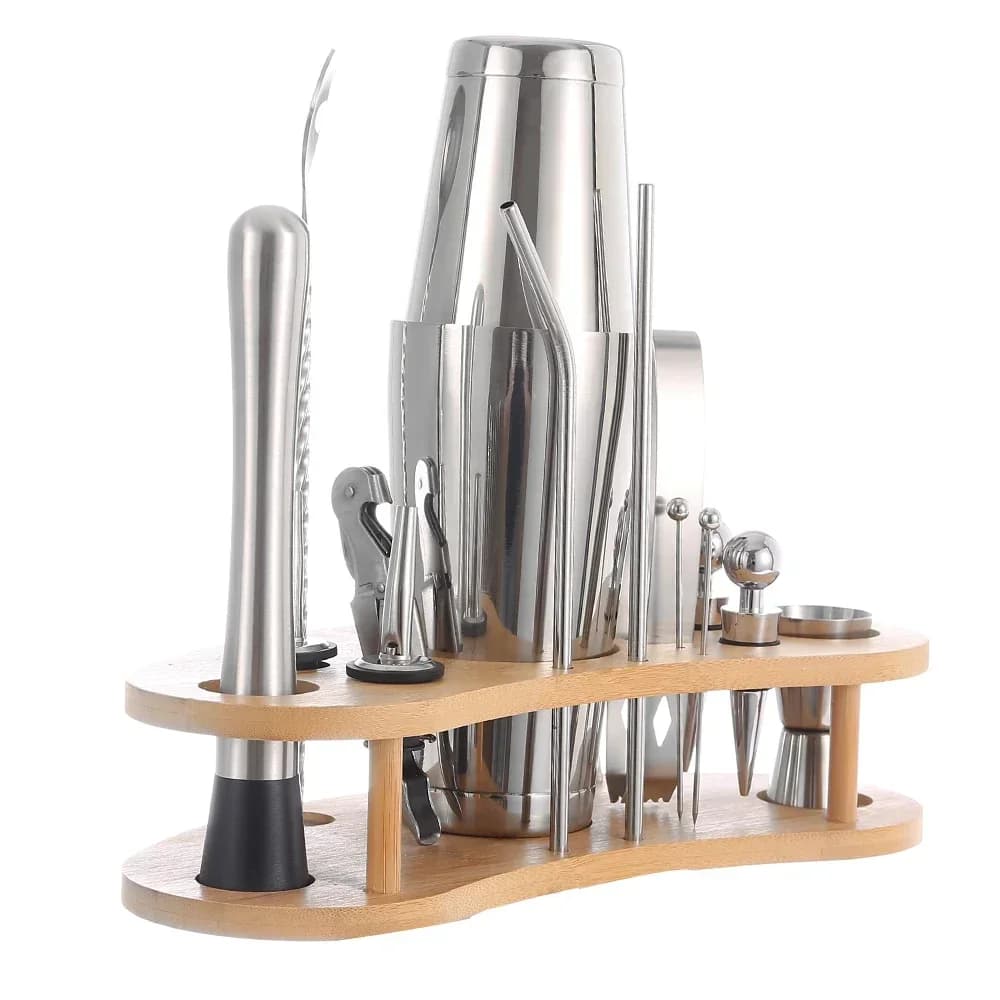 Set di strumenti per barra completa portatile di vendita caldo con kit di accessori per barra in acciaio inossidabile Set di shaker per cocktail