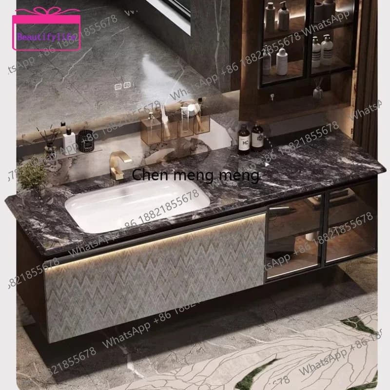YL luxury Bathroom Cabinet for Bathroom Sink Under the Sink Dresser Furniture Washing Machine Open Cabinets S