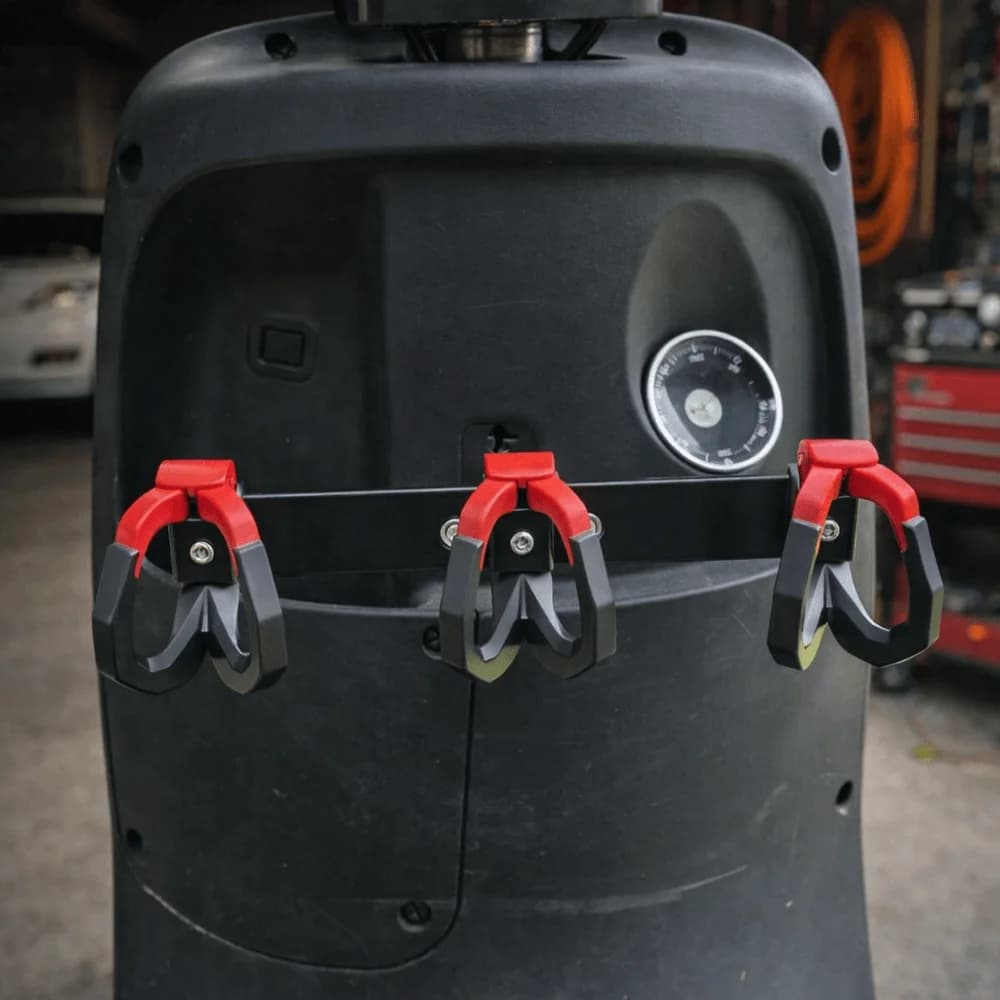 2/3/4/6 electric scooter hooks, installation without drilling, multifunction hooks for delivery bags, double head fastening