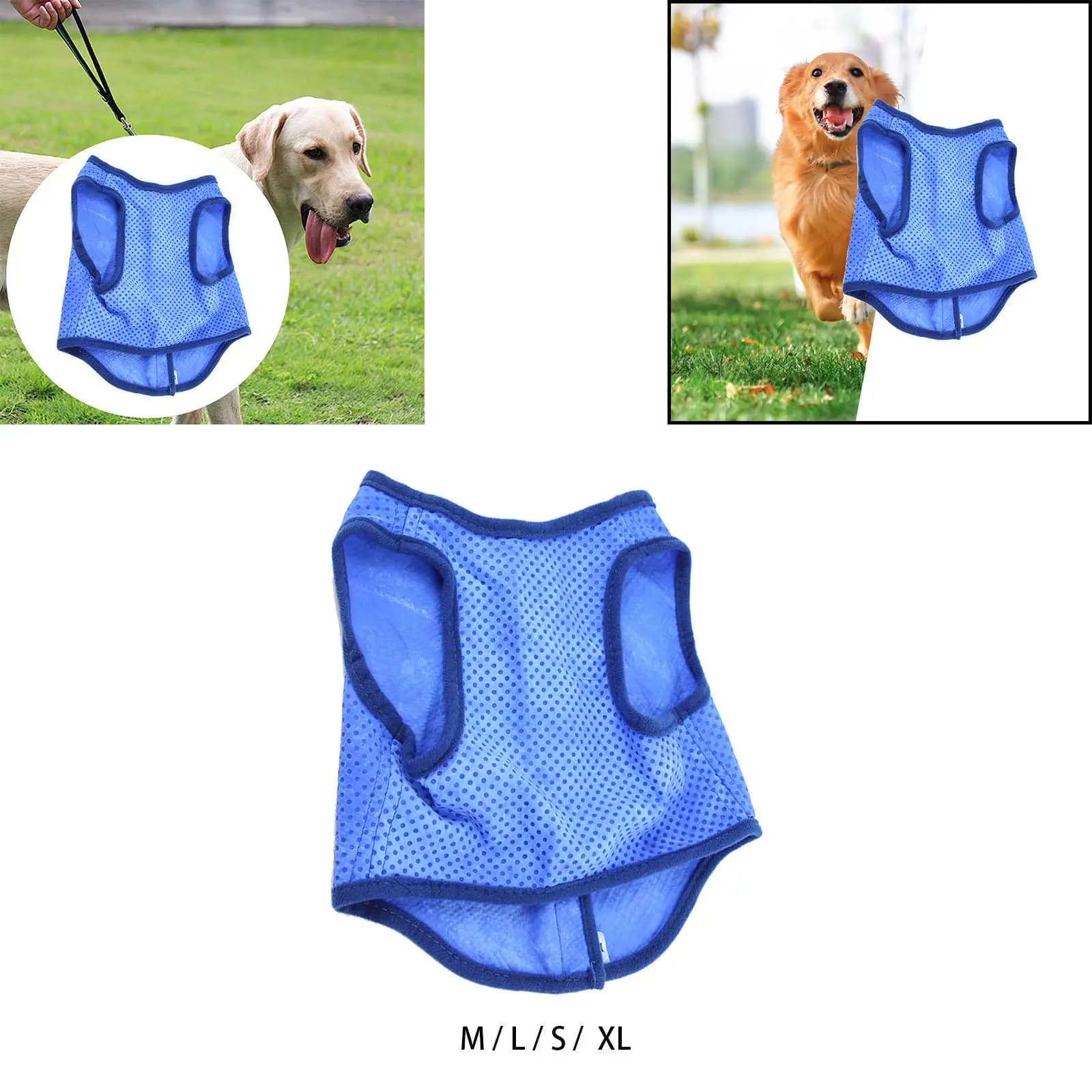 Gilet di raffreddamento per cani gilet senza maniche estate per cani giacca di raffreddamento per cani maglia di ghiaccio per animali domestici imbracatura per escursioni in spiaggia a piedi all'aperto