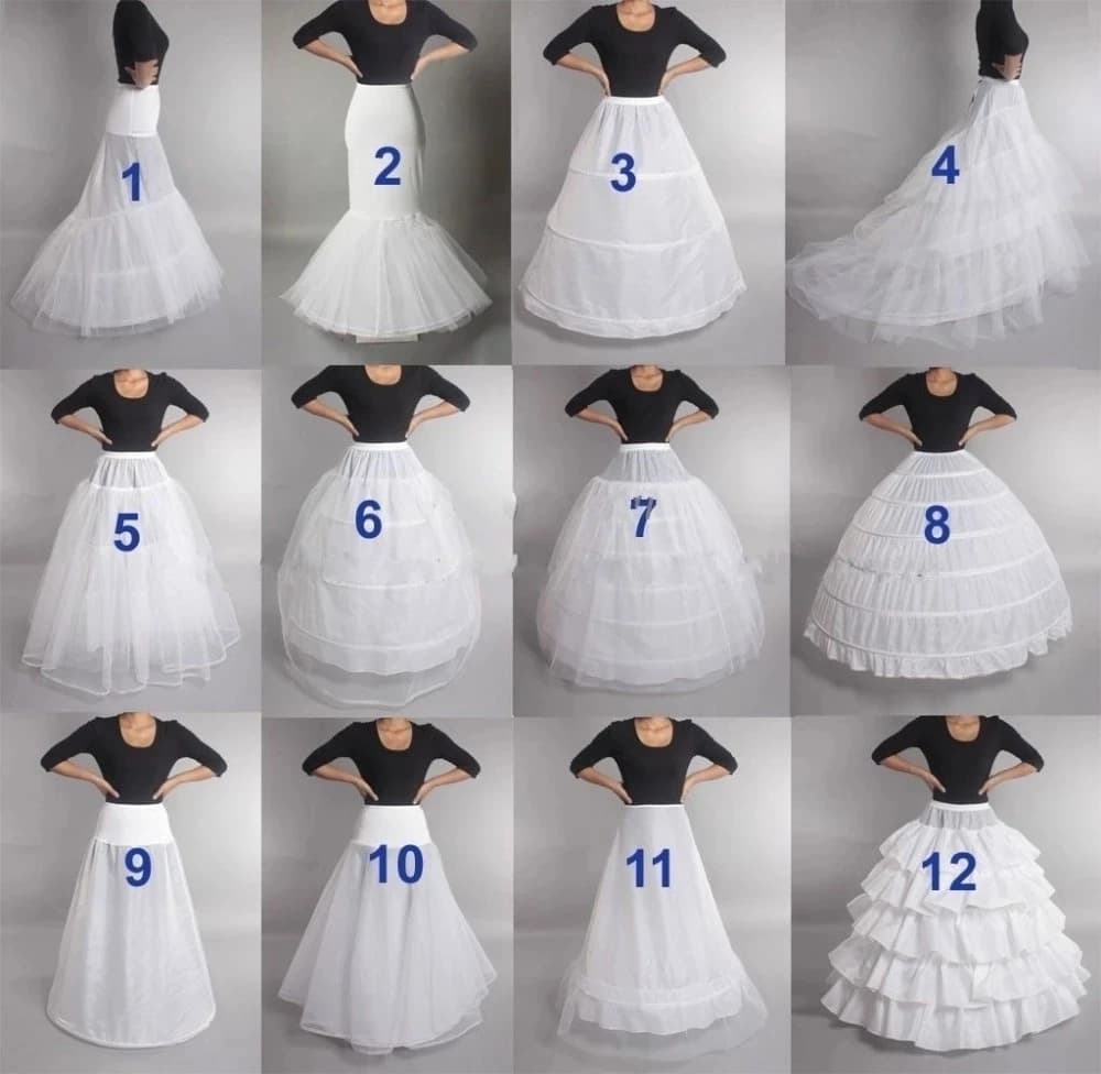 Sottogonna sottoveste da sposa calda sottogonna da ballo taglie forti crinolina a cerchio 12 stili personalizzati