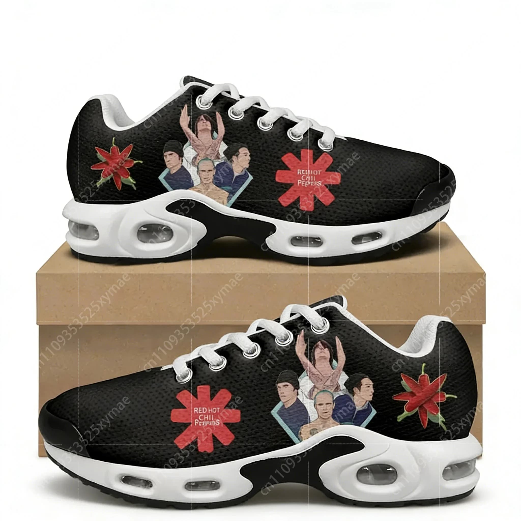 Red Hot Chili Peppers Air Cushion Sneakers Mens Womens Teenager Lightweight Sports High Quality Custom Leisure Mesh Sneaker