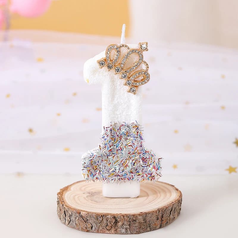 1 pezzo bianco principessa corona sogno creativo candela di compleanno digitale celebrazione torta plug-in candela decorazione torta candela decorazione
