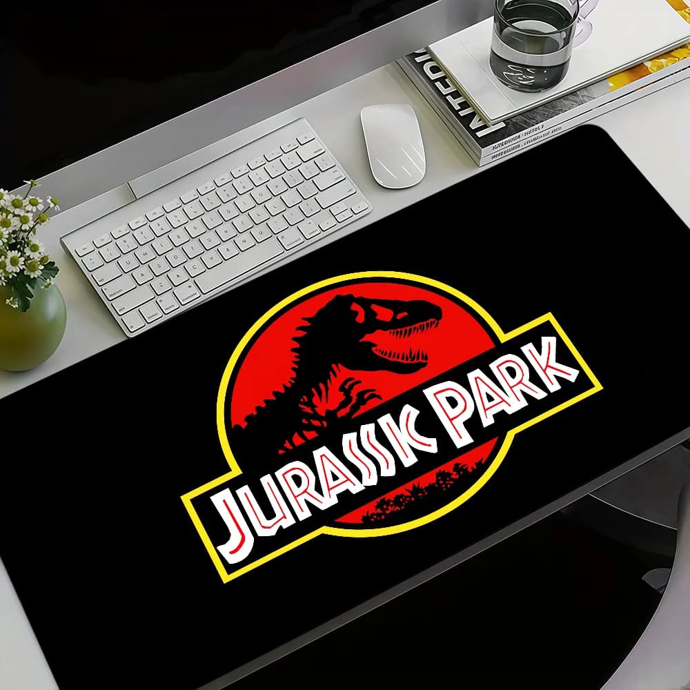 Tappetino per Mouse J-Jurassic con Dinosauri, Antiscivolo, Spesso, Grande, con Bordo Rinforzato, per Gaming, Ufficio e Studenti