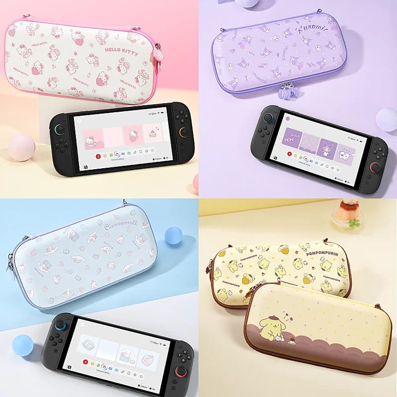 Anime Sanrio Switch2 Borsa portaoggetti Ns2 Custodia protettiva portatile leggera Simpatico cartone animato Hello Kitty Kuromi Cinnamoroll Periferico