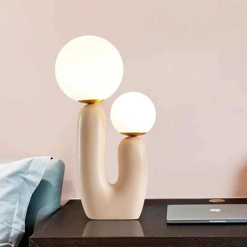Lampade da terra in resina creativa italiana Lampade da scrivania per soggiorno Testa del letto Camera da letto Designer Lampada da tavolo a LED a doppia testa Studio in famiglia